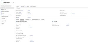 Creating a virtual network in Microsoft Azure.
